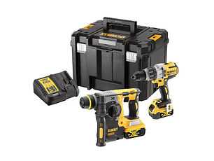 Kit XR18V Berbequim Percussão sem escovas XRP18V + Martelo Perfurador Sds-Plus XR18V DCK229P2T DEWALT