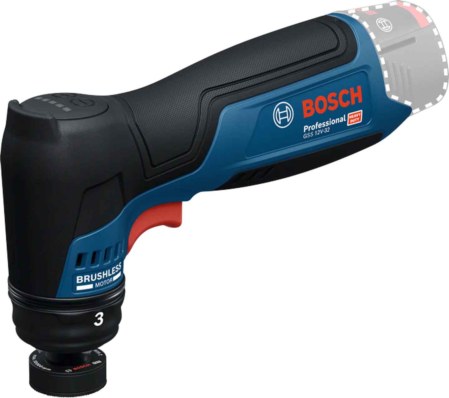 Lixadora orbital de precisão base de 32 mm GSS 12V-32 BOSCH 2