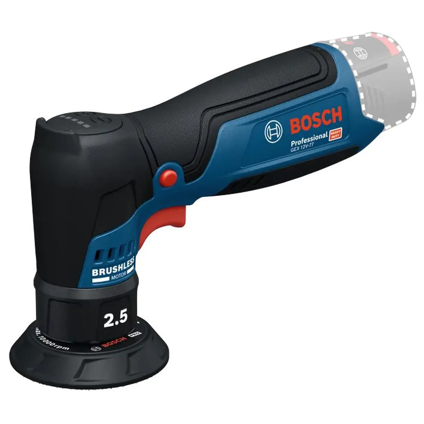 Lixadora excêntrica de precisão base de 77 mm GEX 12V-77 BOSCH 1