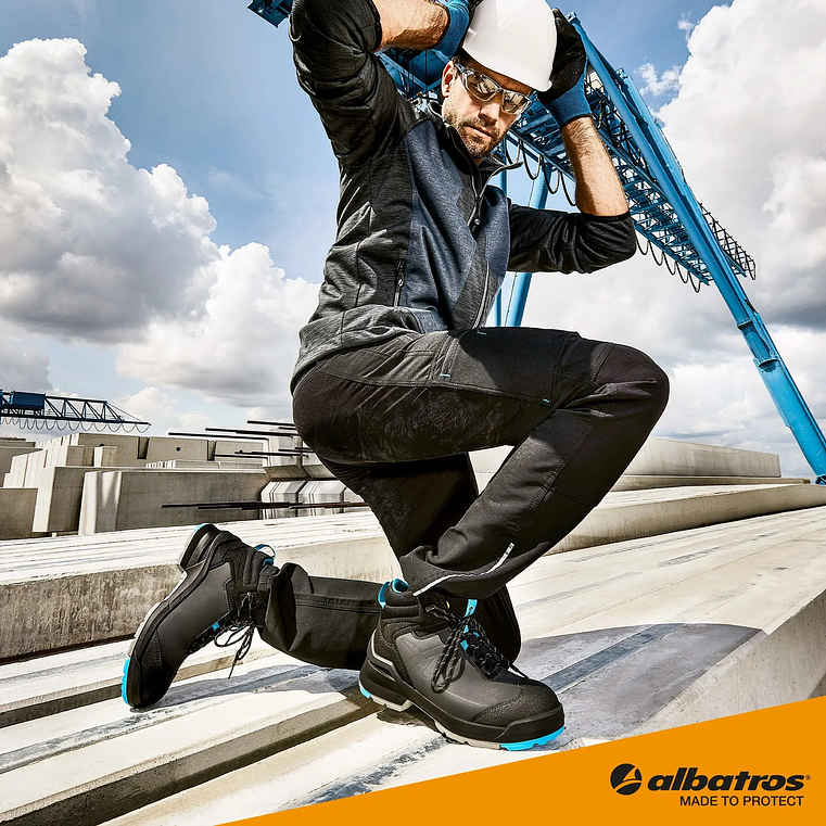 Bota de segurança TARAVAL BLACK/BLUE MID S3L ALBATROS 8