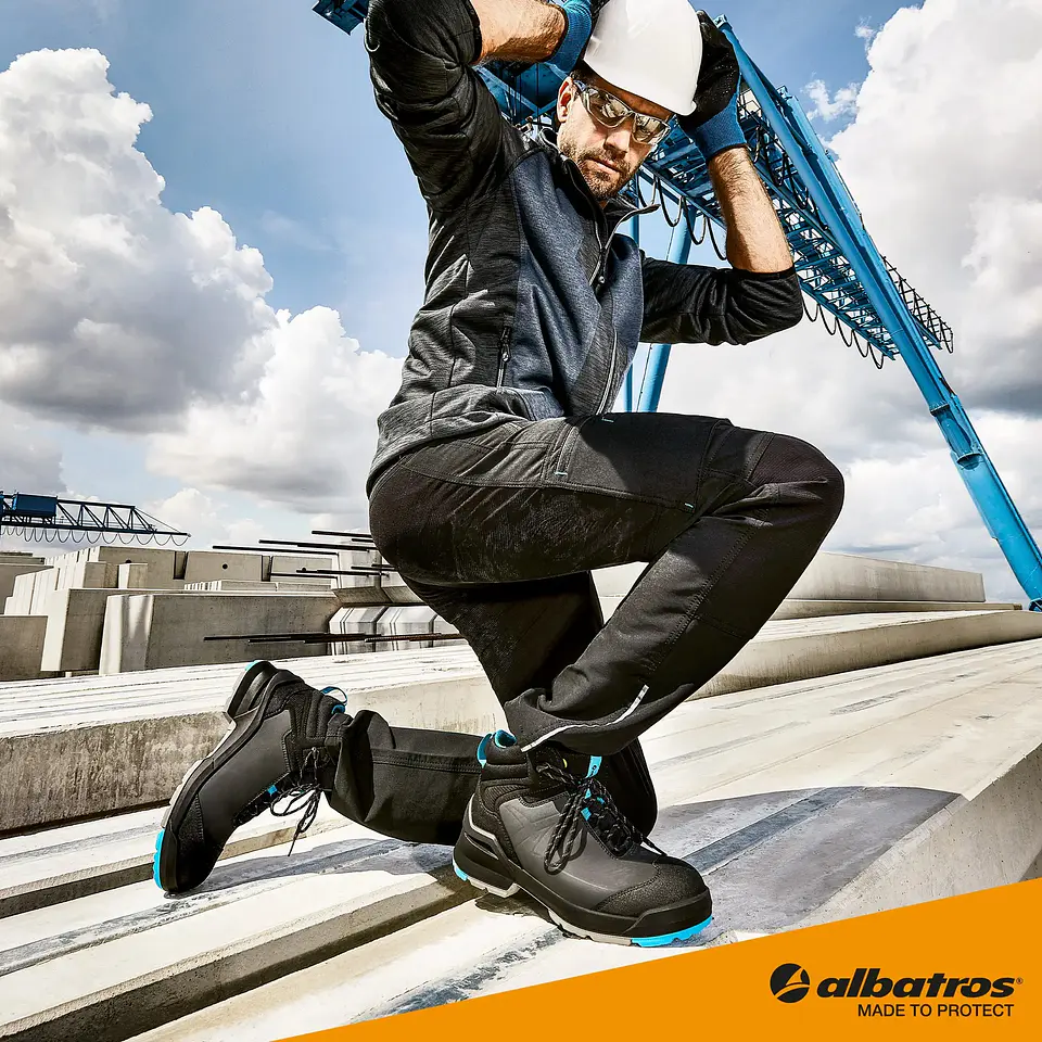 Bota de segurança TARAVAL BLACK/BLUE MID S3L ALBATROS 8