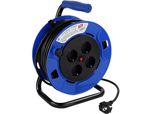 Extensão com Enrolador Cabo Elétrico IP20 4.000W H05VV-F 3x1.5mm 25 Metros TAYG