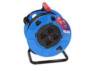 Extensão com Enrolador Cabo Elétrico IP20 4.000W H05VV-F 3x1.5mm 50 Metros TAYG