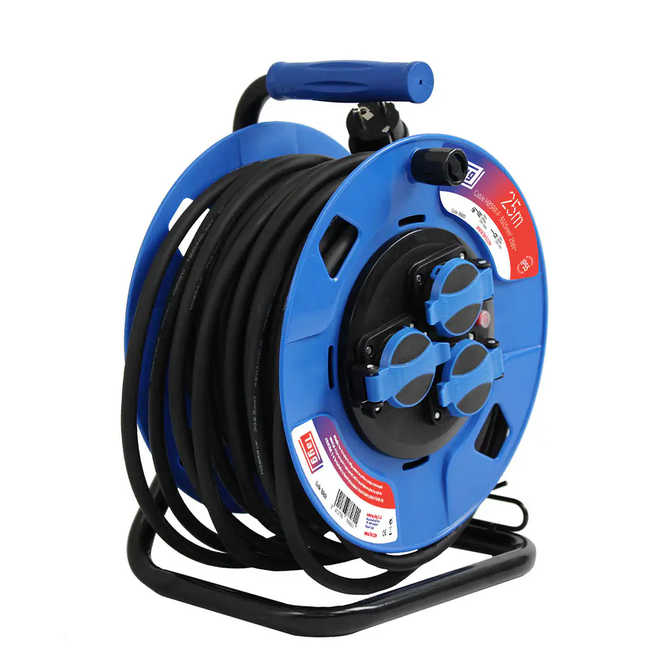 Extensão com Enrolador Cabo Elétrico IP55 3.000W H07RN-F 3x1.5mm 25 Metros TAYG 1