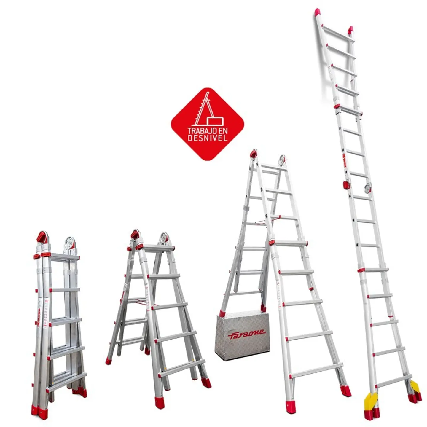 Escada telescopica profissional em alumínio TELES FARAONE 4