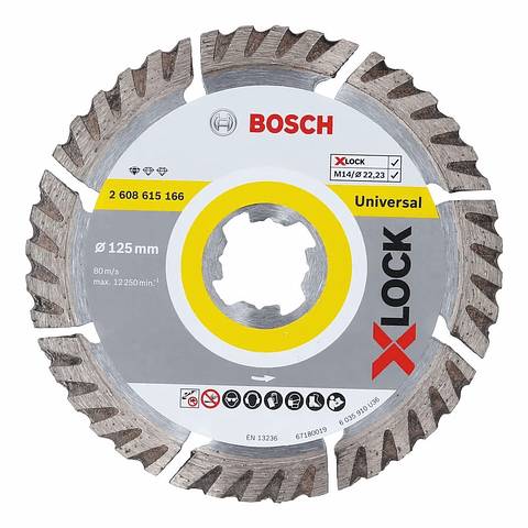 Disco de corte com diamante X-LOCK Standard for Universal 125mm (2Un.) BOSCH