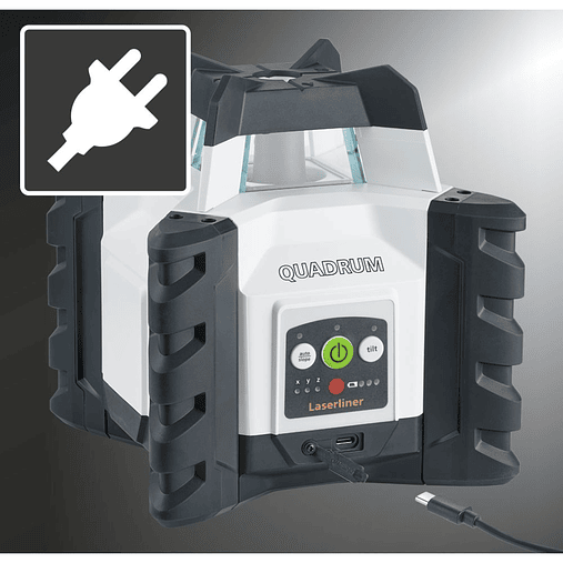 Laser rotativo linhas verdes Quadrum Compact GT M300 S + Receptor + Controlo remoto LASERLINER 10