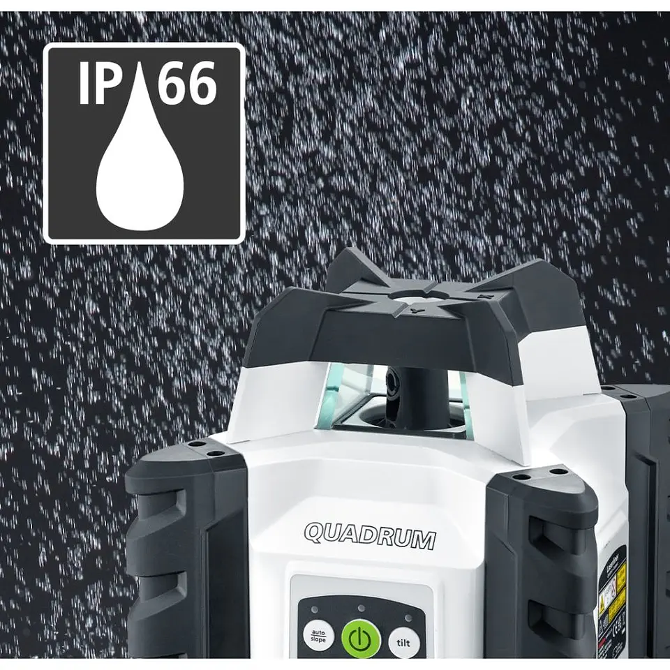 Nivel Laser Verde rotativo linhas verdes Quadrum Compact GT M300 S + Receptor + Controlo remoto LASERLINER 12