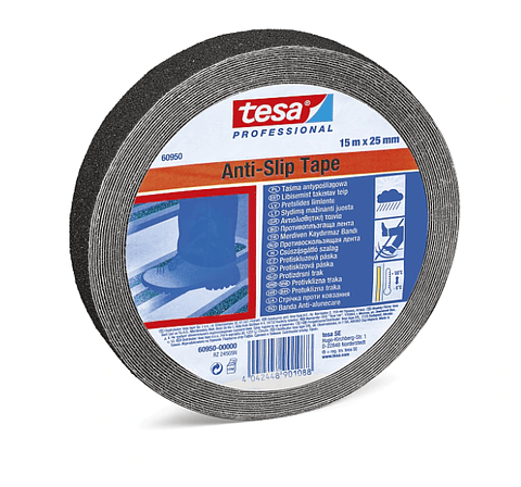 Rolo Fita Anti-Derrapante Preto 25 mm x 15 mts. 60950 TESA