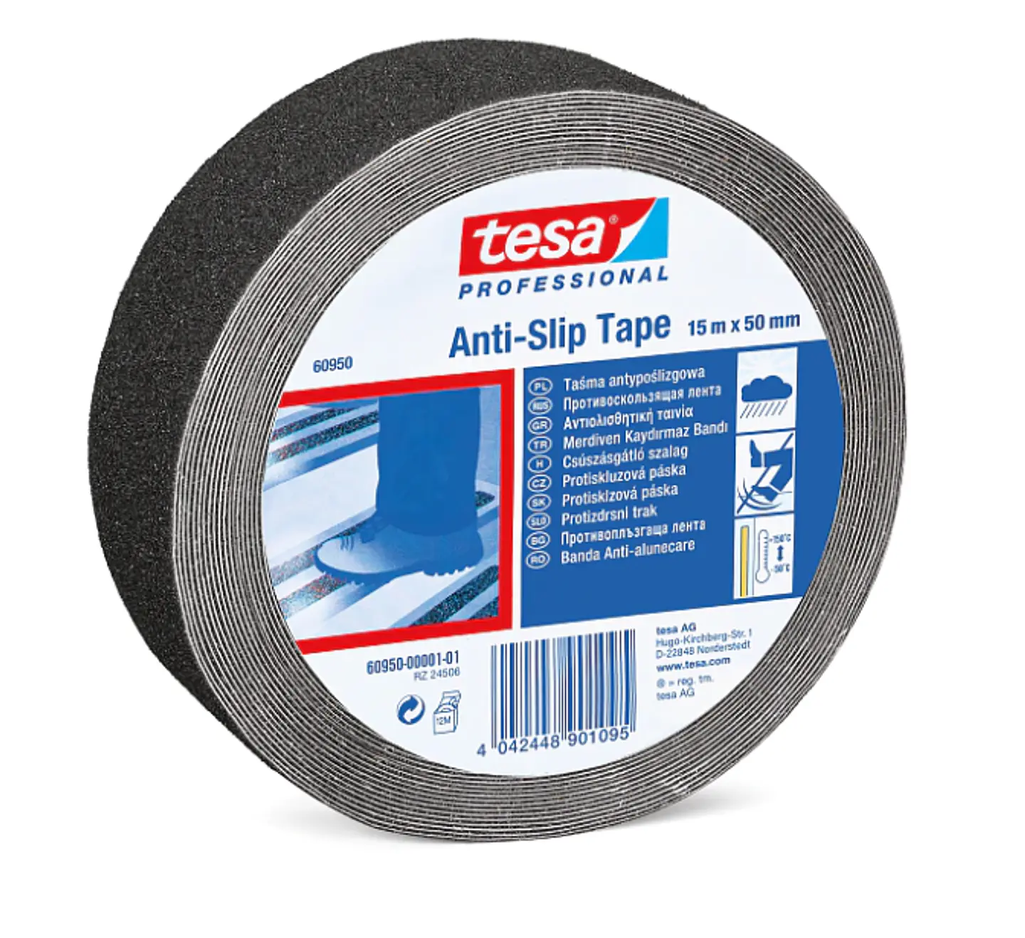 Rolo Fita Anti-Derrapante Preto 50 mm x 15 mts. 60950 TESA  1