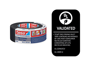 Rolo Fita Americana Preto Duct Pro Strong 50 mm x 25 mts. 66462 TESA
