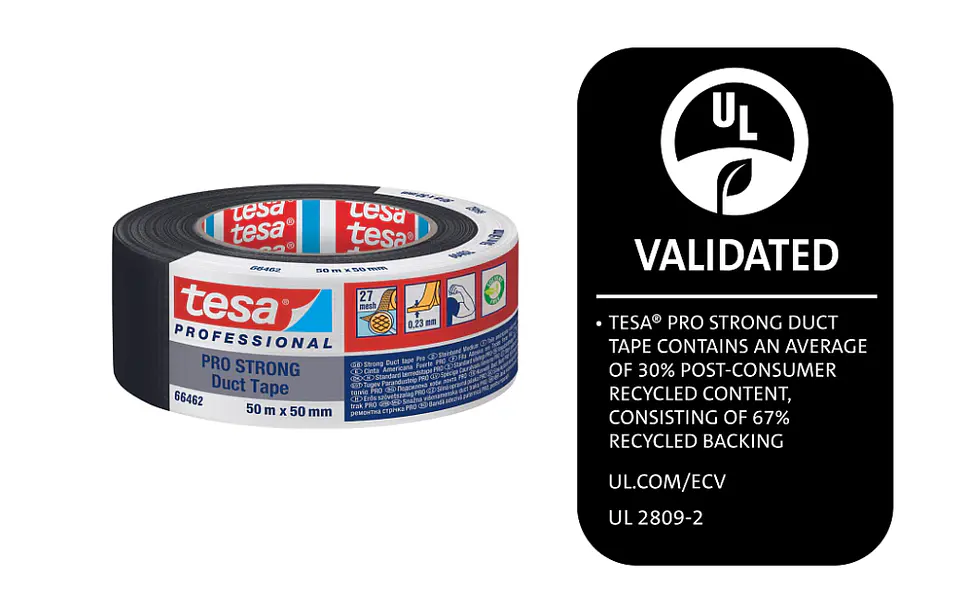Rolo Fita Americana Preto Duct Pro Strong 50 mm x 25 mts. 66462 TESA 2