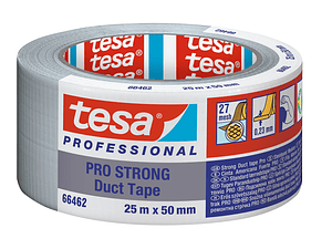 Rolo Fita Americana Prata Duct Pro Strong 50 mm x 25 mts. 66462 TESA 