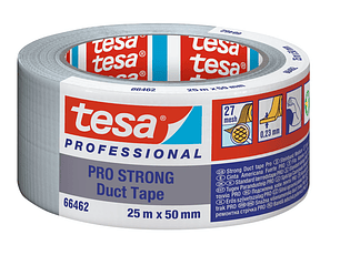Rolo Fita Americana Prata Duct Pro Strong 50 mm x 25 mts. 66462 TESA 