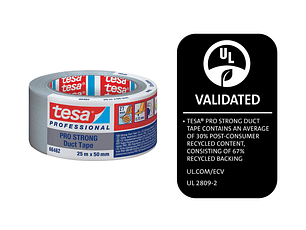 Rolo Fita Americana Prata Duct Pro Strong 50 mm x 25 mts. 66462 TESA 