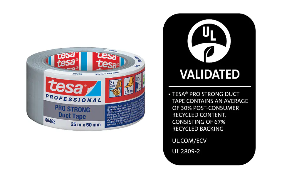 Rolo Fita Americana Prata Duct Pro Strong 50 mm x 25 mts. 66462 TESA  2