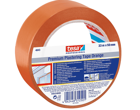 Rolo Fita para Reboco Laranja 50 mm x 33 mts. 4843 TESA 