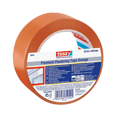 Rolo Fita para Reboco Laranja 50 mm x 33 mts. 4843 TESA  1