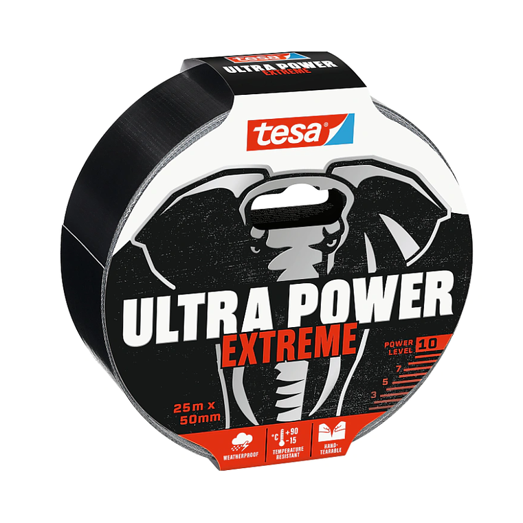 Rolo Fita Reparadora Preto Ultra Power Extreme 50 mm x 10 mts. 56622 TESA 1