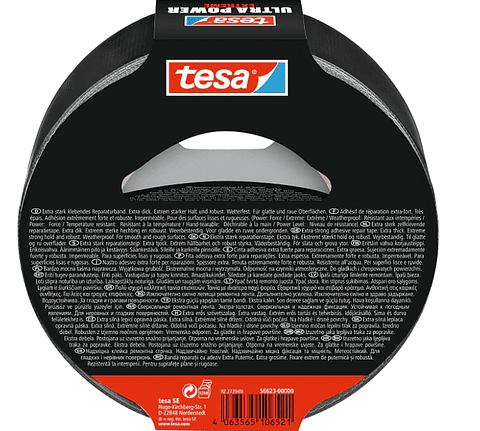 Rolo Fita Reparadora Preto Ultra Power Extreme 50 mm x 10 mts. 56622 TESA