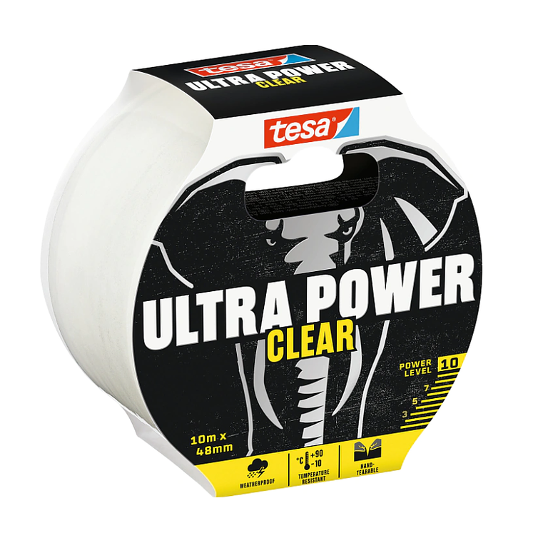 Rolo Fita Reparadora Transparente Ultra Power Clear 48 mm x 10 mts. 56496 TESA 1