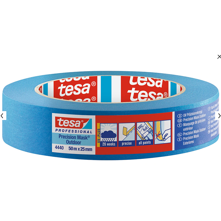 Rolo Fita Pintura Precision Mask Outdoor 25 mm x 50 mts. 04440 TESA 1