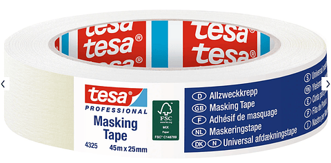 Rolo Fita Pintura Masking Tape 25 mm x 45 mts. 04325 TESA
