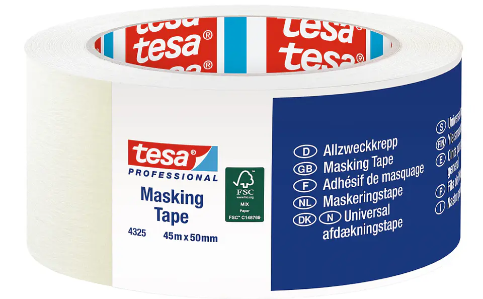 Rolo Fita Pintura Masking Tape 50 mm x 45 mts. 04325 TESA 1