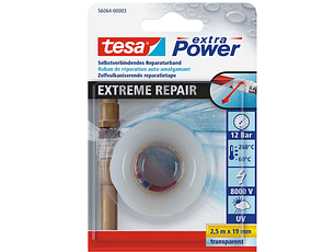 Rolo Fita Reparação em Silicone Transparente Extra Power Extreme 19 mm x 2,5 mts. 56064 TESA