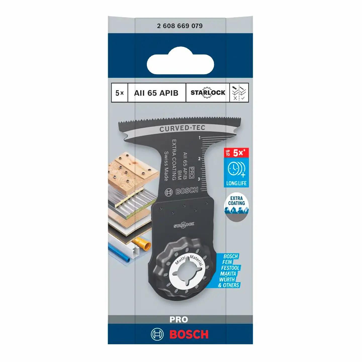 Lâmina de corte de imersão Madeira e Metal PRO AII 65 APIB BOSCH 3