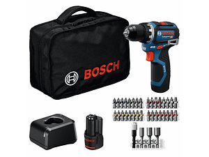 Aparafusadora sem fio GSR 12V-32 + 2 baterias 12V 2.0Ah + Mala lona + 36 Acessórios BOSCH