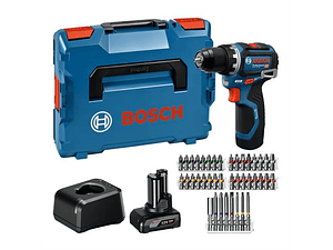 Aparafusadora sem fio GSR 12V-32 + 2x 12V (1x4.0Ah + 1x 2.0Ah) + Mala L-BOXX + 40 Acessórios BOSCH