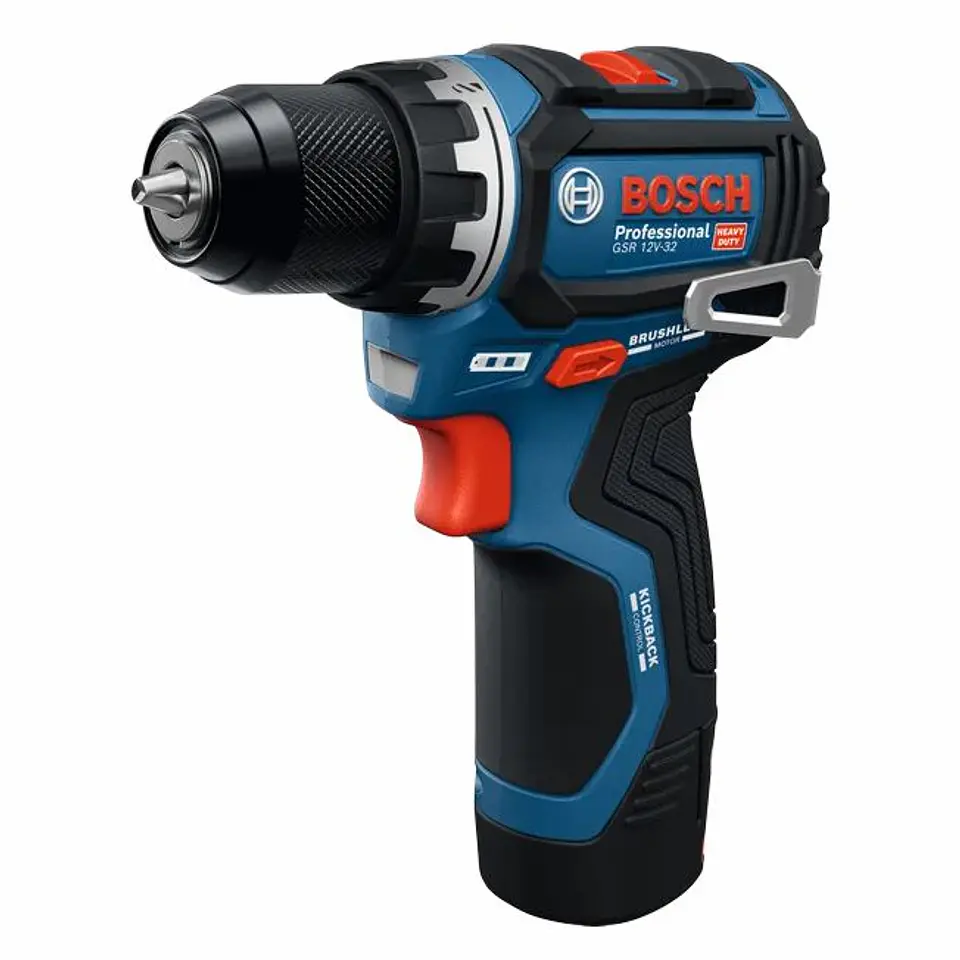 Aparafusadora sem fio GSR 12V-32 + 2 baterias 12V 2.0Ah + Mala lona + 24 Acessórios BOSCH 2