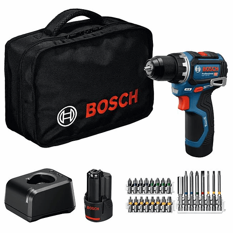 Aparafusadora sem fio GSR 12V-32 + 2 baterias 12V 2.0Ah + Mala lona + 24 Acessórios BOSCH