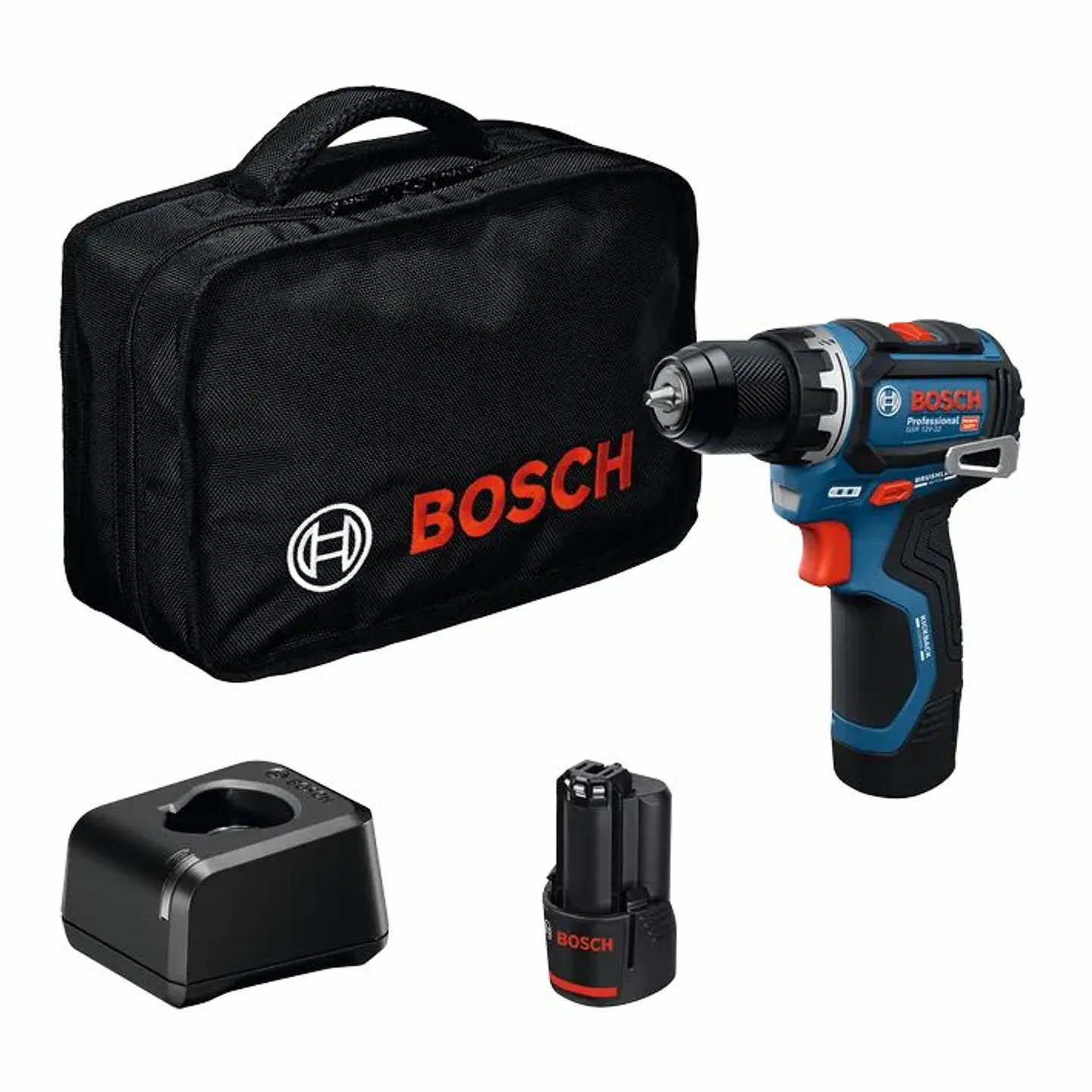 Aparafusadora sem fio GSR 12V-32 + 2 baterias 12V 2.0Ah + Mala lona BOSCH 1