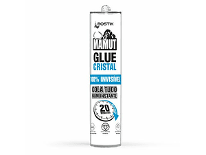 Adesivo híbrido de cura super rápida 290 ml MAMUT GLUE CRISTAL BOSTIK