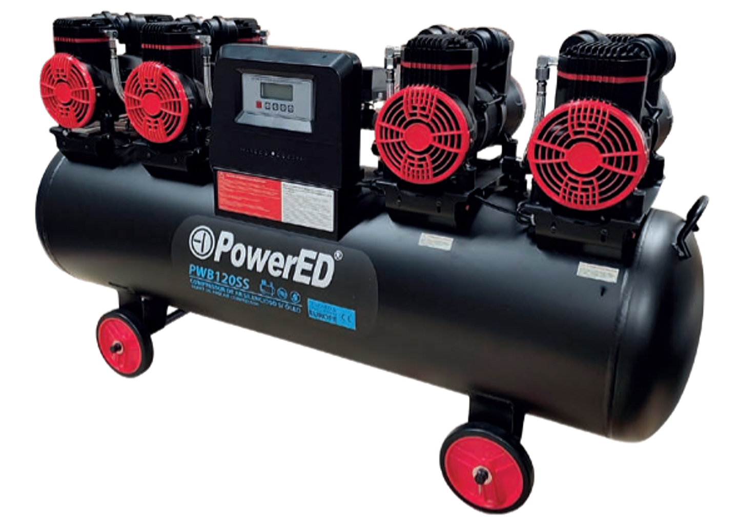 Compressor silencioso sem óleo 120L 6.5HP PWB120SS POWERED 1