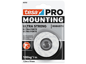 Rolo Fita Dupla Face Ultra Forte Branca  19 mm x 1,5 mts. 66792 TESA