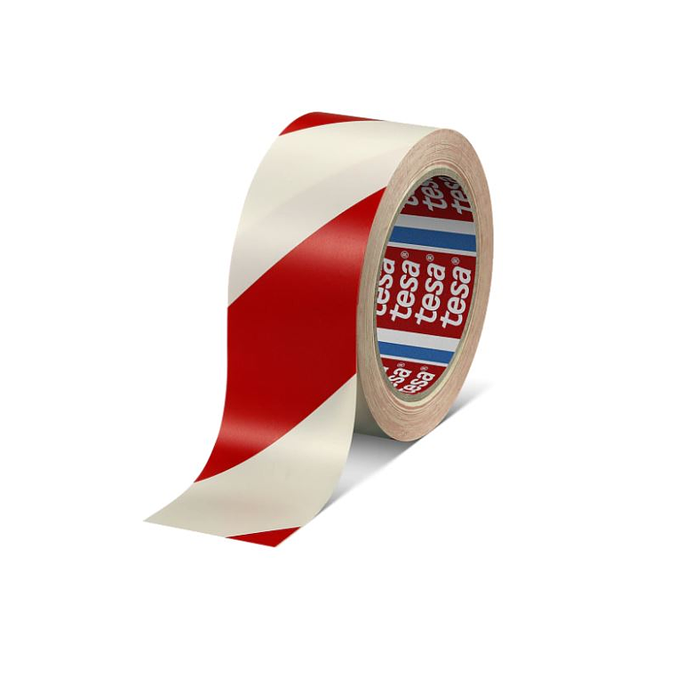 Rolo Fita Marcação Vermelho/Branco 50 mm x 33 mts. 60760 TESA  1