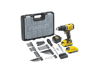 Kit Berbequim C/Percussão V20/18V 2x2,0Ah + 100 Acessórios SFMCD715D2A FATMAX STANLEY