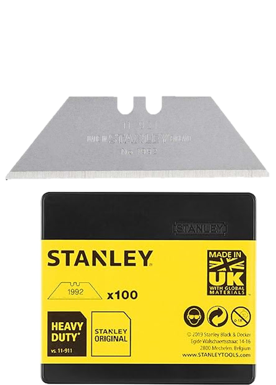 Lamina de X-Ato ( Faca) 1992®Trapezoidais 1-11-921 STANLEY (100 UNI)  1