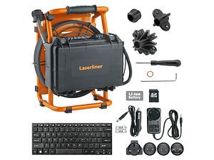 Sistema Inspeção de Tubos profissional com Cabo PushFlex 30 Mts DrainInspector HD30 LASERLINER