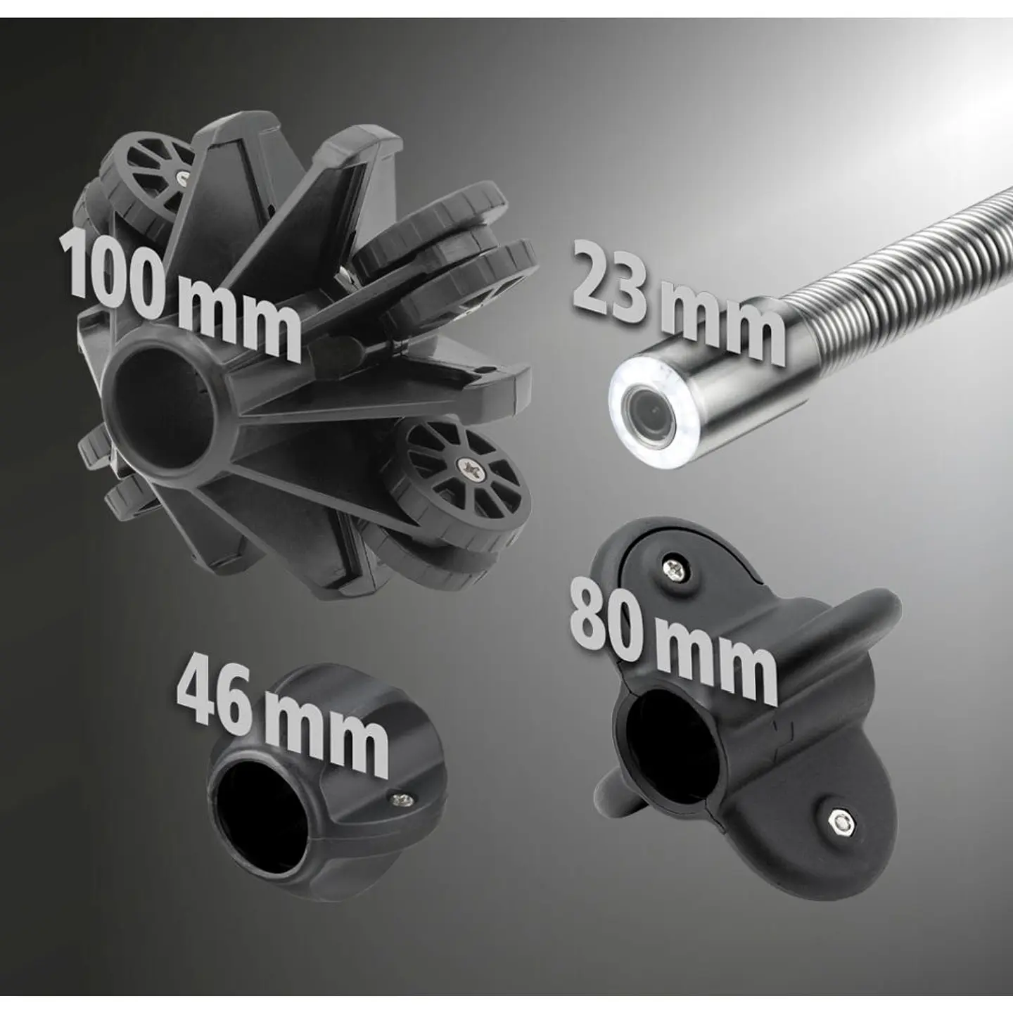 Sistema Inspeção de Tubos profissional com Cabo PushFlex 30 Mts DrainInspector HD30 LASERLINER 4