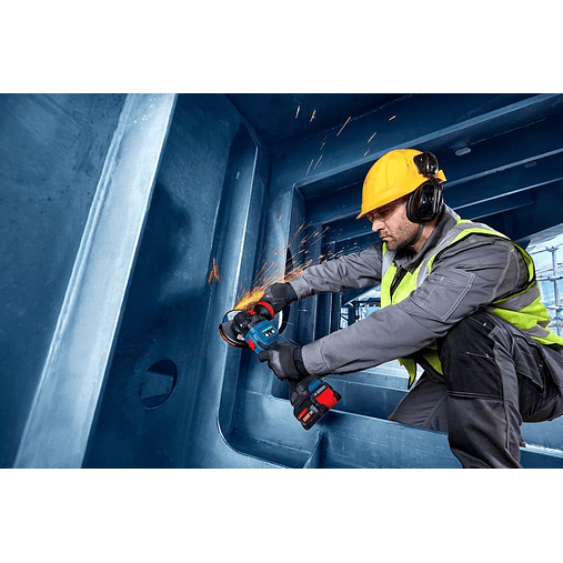 Rebarbadora sem fio EXPERT EXWS18V-15S + 2 Baterias EXBA18V-80 + Mala L-BOXX BOSCH 4