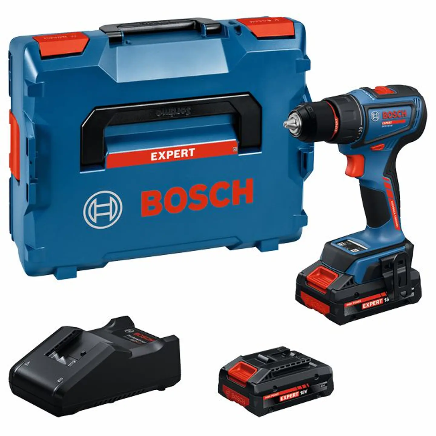 Aparafusadora sem fio EXPERT EXSR18V-90 + 2 Baterias EXBA18V-40 + Mala L-BOXX BOSCH 1