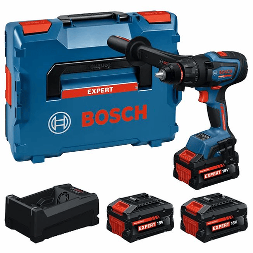 Aparafusadora sem fio EXPERT EXSR18V-150 + 3 baterias EXBA18V (2x 8.0Ah + 1x 5.5Ah) + Mala L-BOXX BOSCH 1