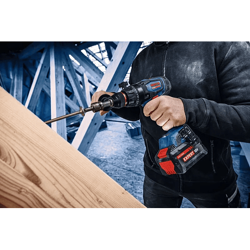 Aparafusadora/Berbequim com percussão sem fio EXPERT EXSB18V-150 + 2 baterias EXBA18V-80 + Mala L-BOXX BOSCH 6