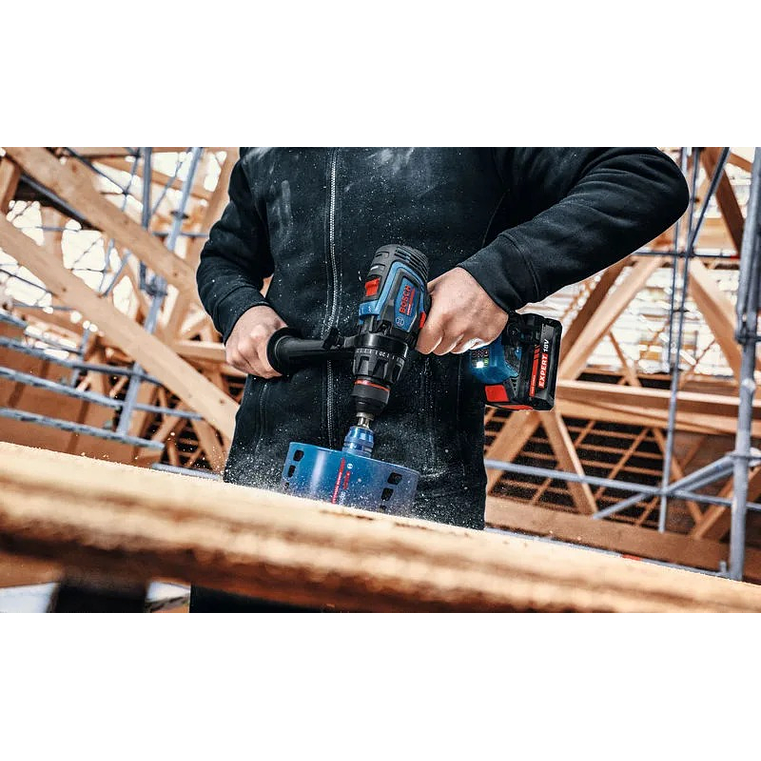 Aparafusadora/Berbequim com percussão sem fio EXPERT EXSB18V-150 + 3 baterias EXBA18V (2x 8.0Ah + 1x 5.5Ah) + Mala L-BOXX BOSCH 8