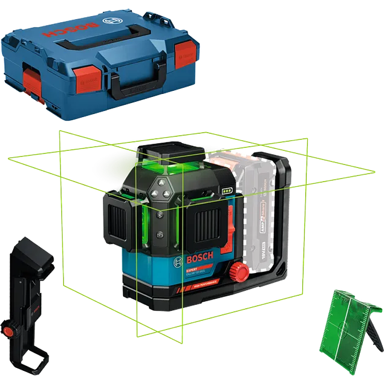 Nivel laser de linhas verdes EXPERT EXLL18V-120-33CG + Mala L-BOXX BOSCH 1