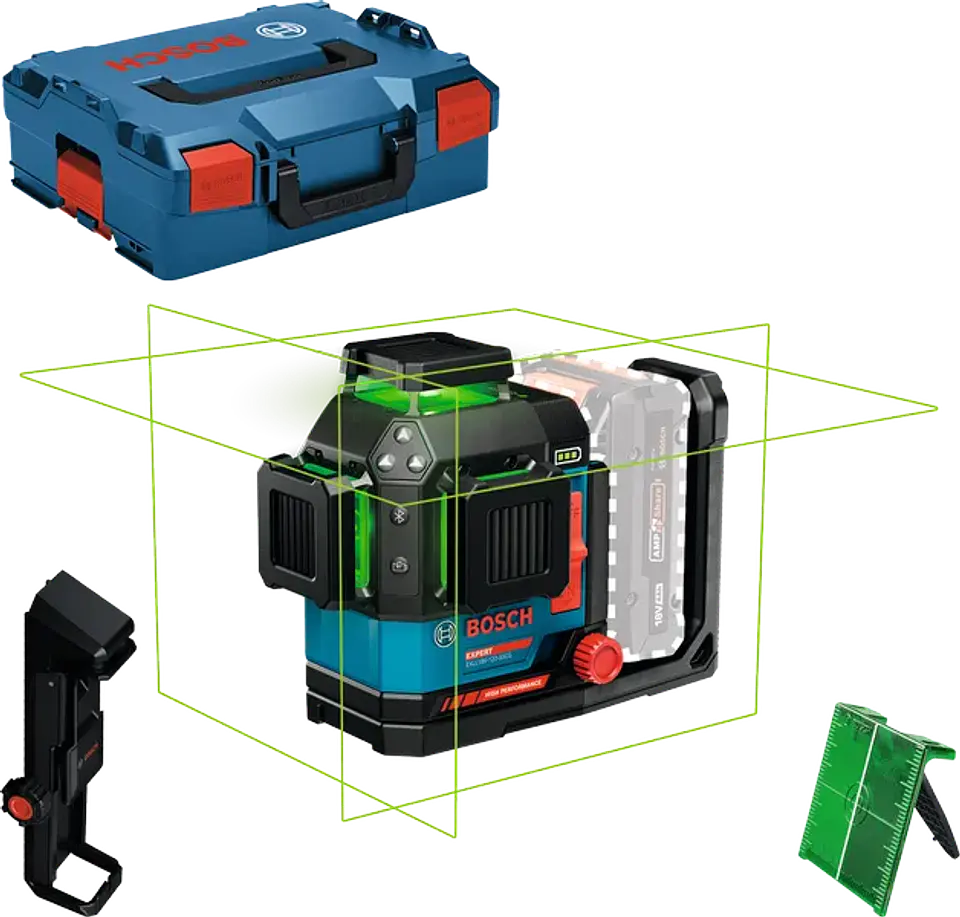 Nivel laser de linhas verdes EXPERT EXLL18V-120-33CG + Mala L-BOXX BOSCH 1